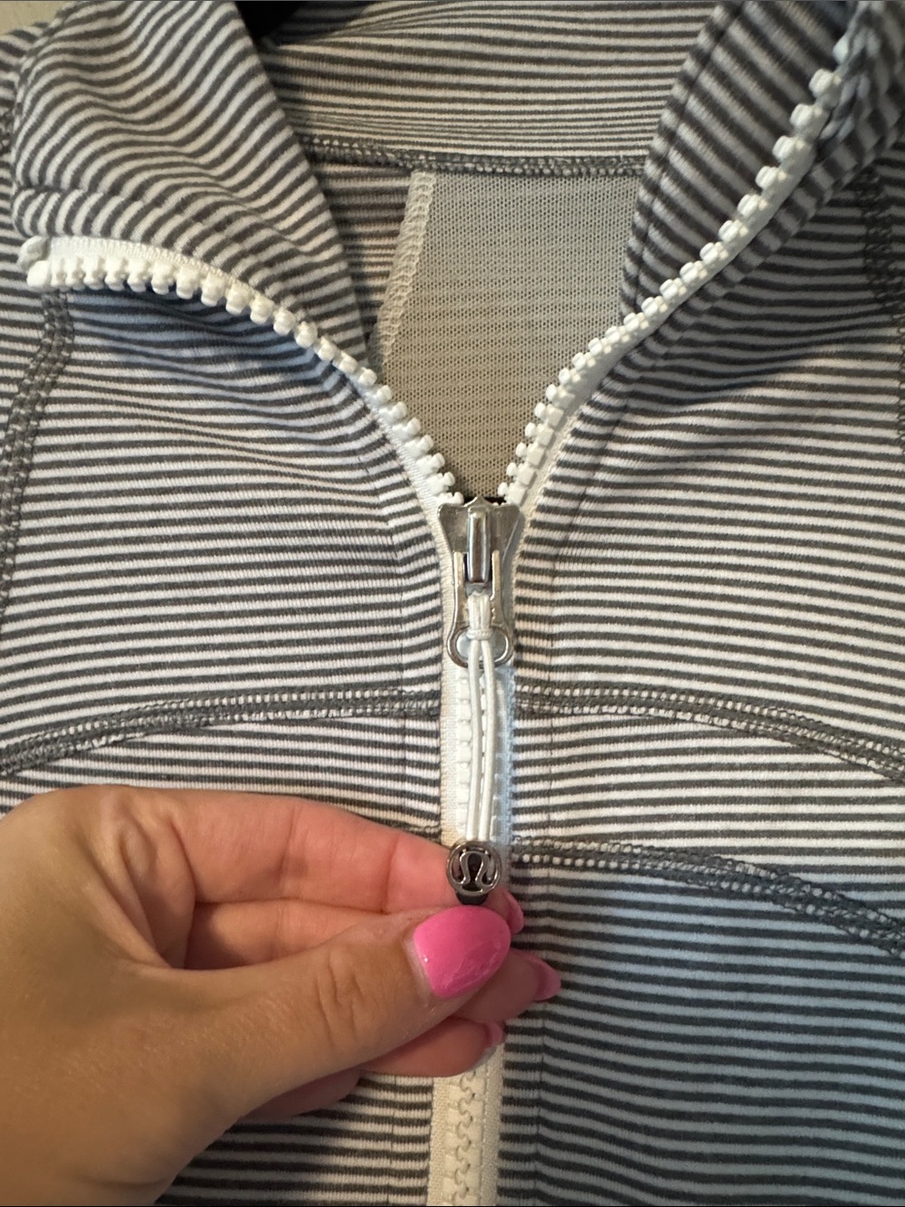 Lululemon Define Jacket Tonka Stripe Heathered Slate White - Picture 8 of 10